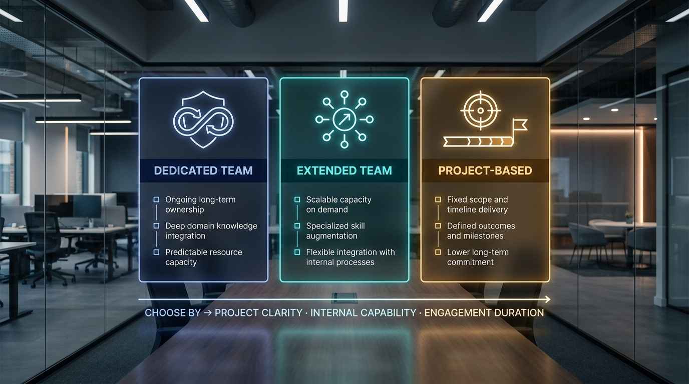 dedicated team vs extended team UK